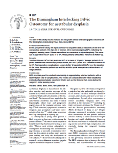 PDF 231x300 - The Birmingham Interlocking Pelvic Osteotomy for Acetabular Dysplasia: 13- to 21- year Survival Outcomes